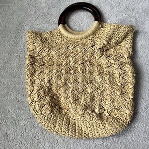 Woven handbag j crew